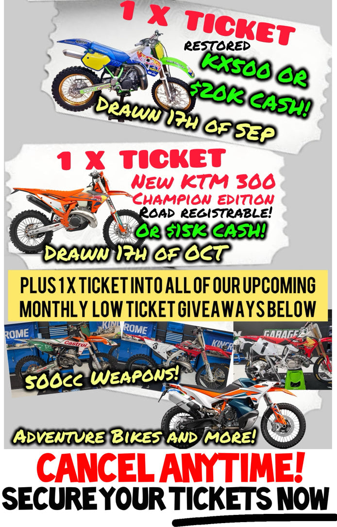 GET 1 X TICKET EACH MONTH - AUSTMOTO LOW CAP TICKET GIVEAWAY SUBSCRIPTION (NO INDIVIDUAL ENTRIES, SUBSCRIPTION ONLY)